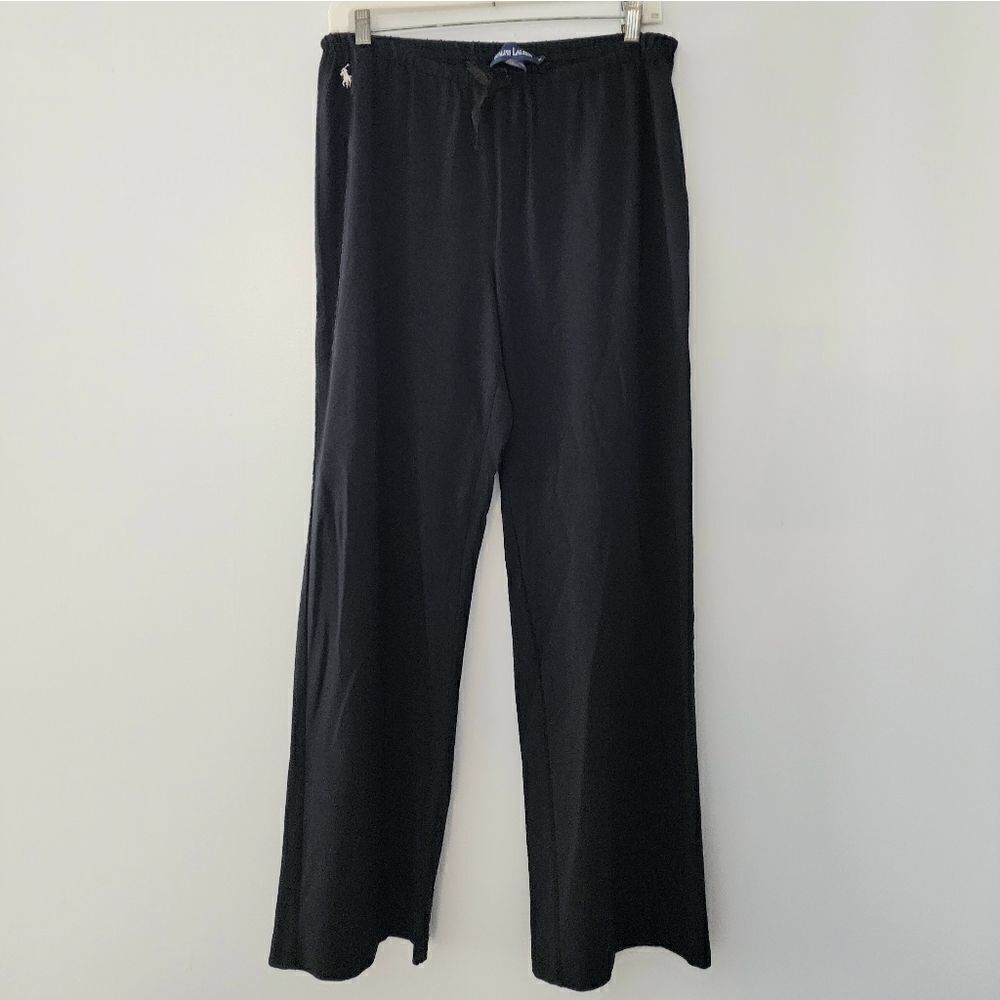 Ralph Lauren comfortable pants elastic waist size medium black color